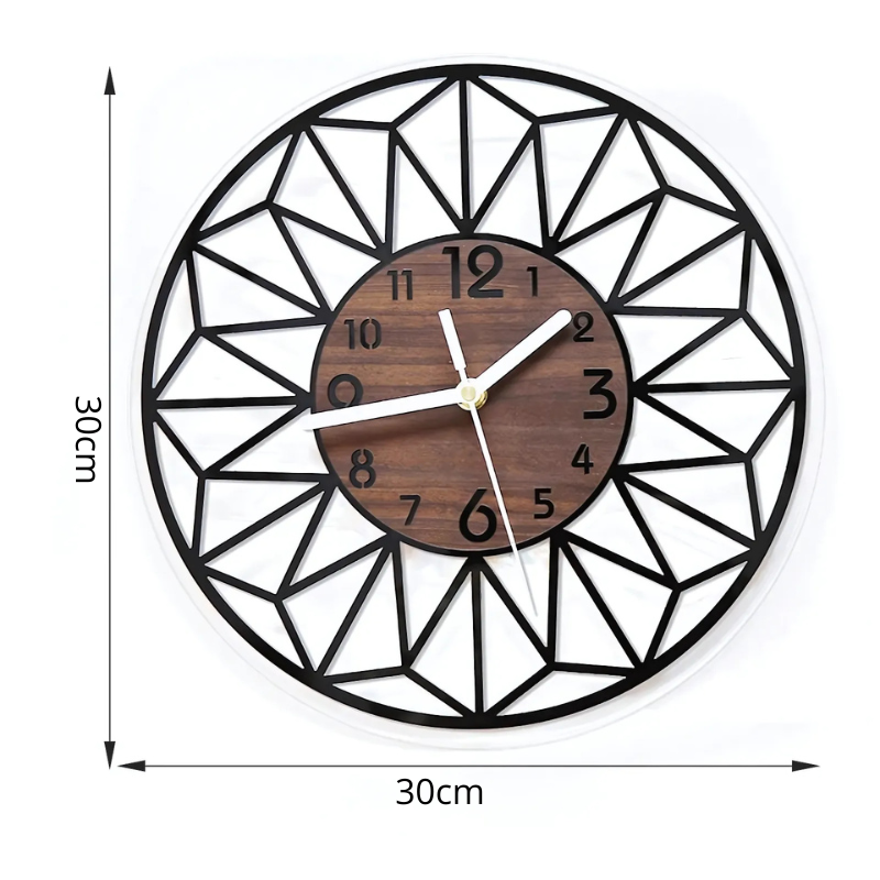 Horloge murale en bois style vintage