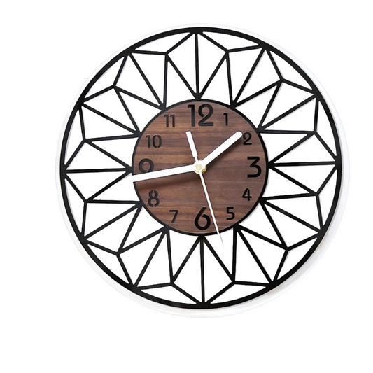 Horloge murale en bois style vintage