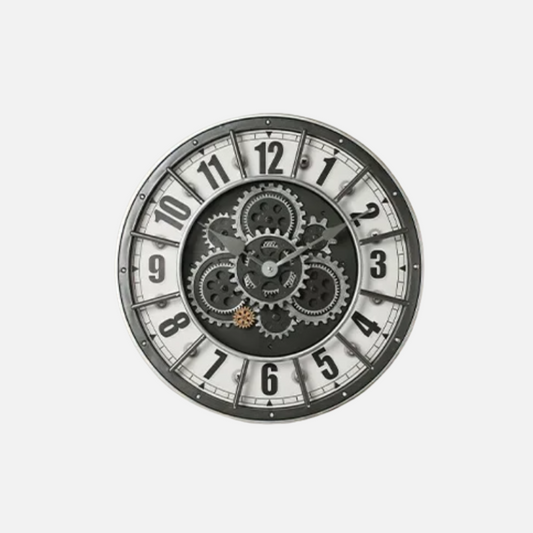 Grande horloge murale vintage en métal