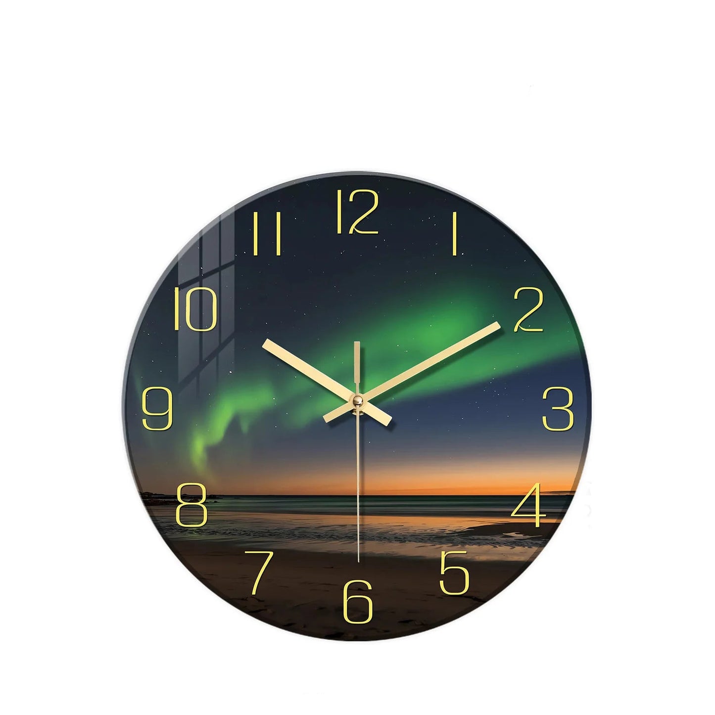 Horloge murale design en verre