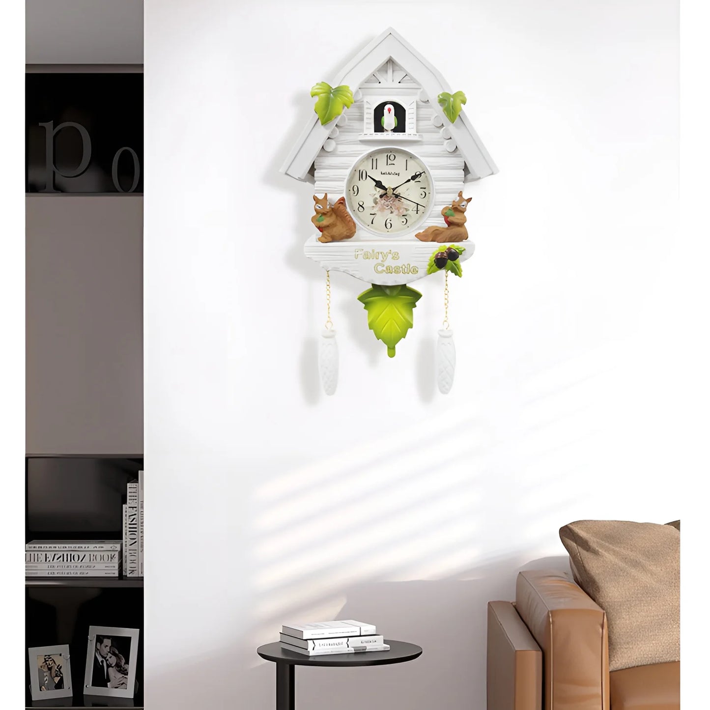 Horloge murale coucou en résine avec élément 3D
