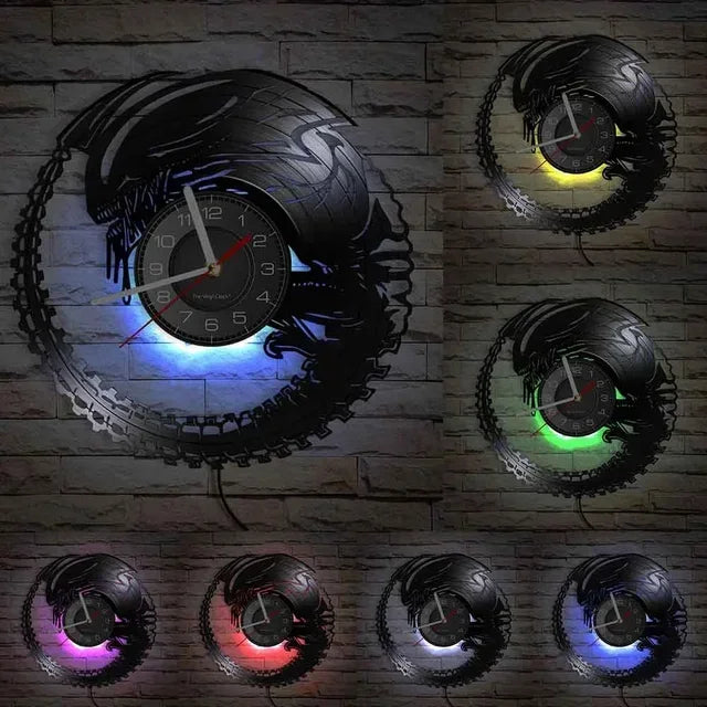 Horloge murale design disque vinyle