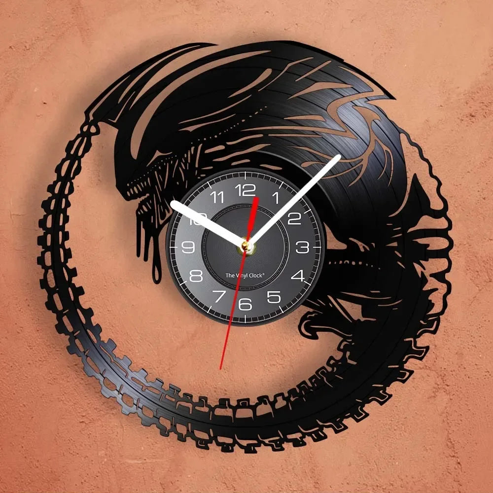 Horloge murale design disque vinyle