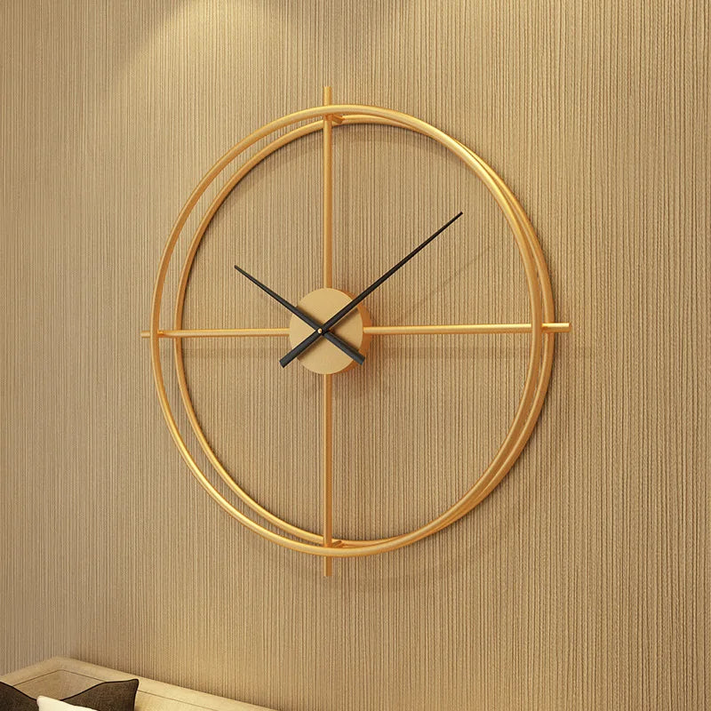 Grande horloge murale en métal style nordique