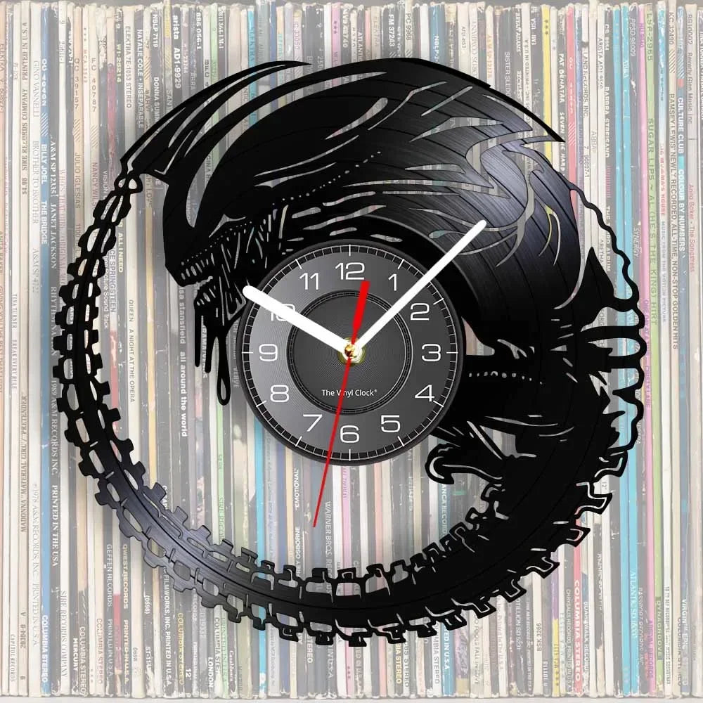 Horloge murale design disque vinyle