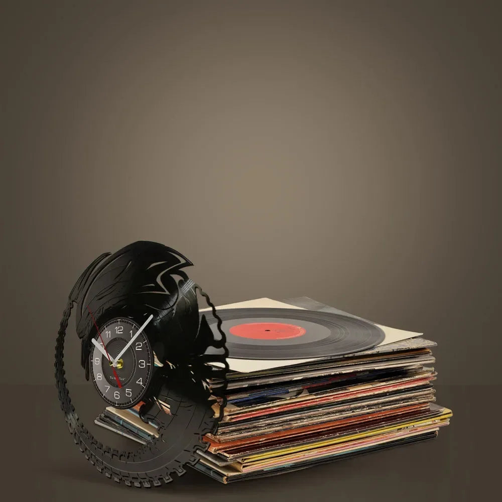 Horloge murale design disque vinyle