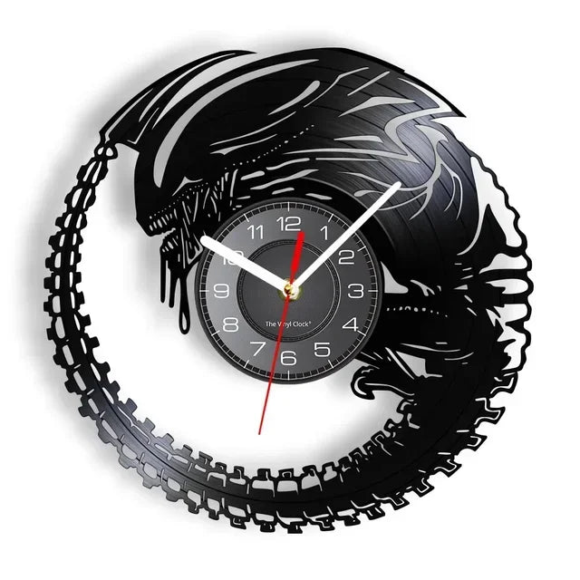 Horloge murale design disque vinyle