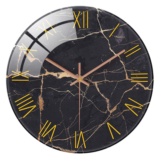 Horloge murale vintage en marbre chiffres romains