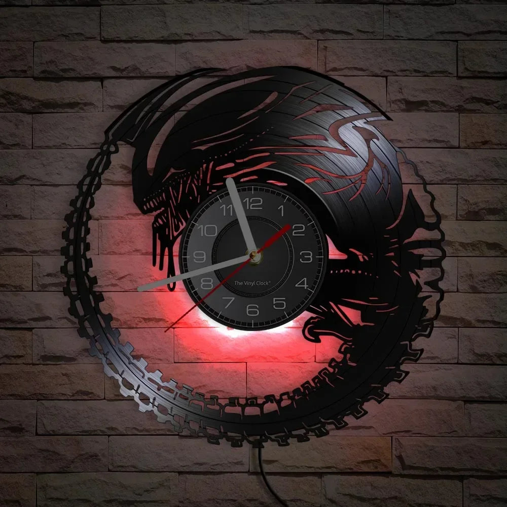 Horloge murale design disque vinyle