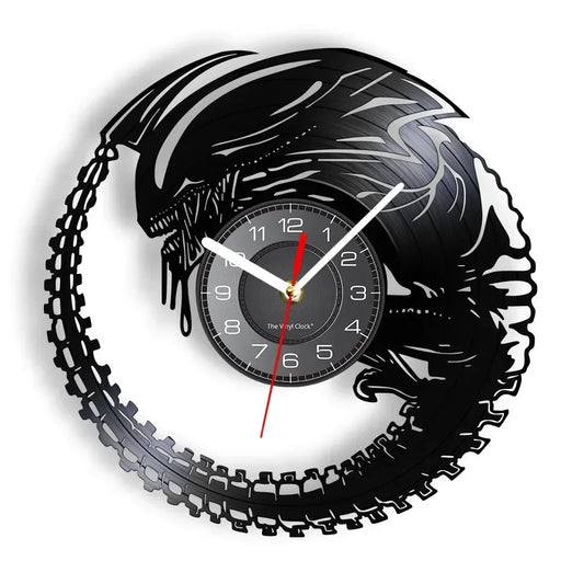 Horloge murale design disque vinyle