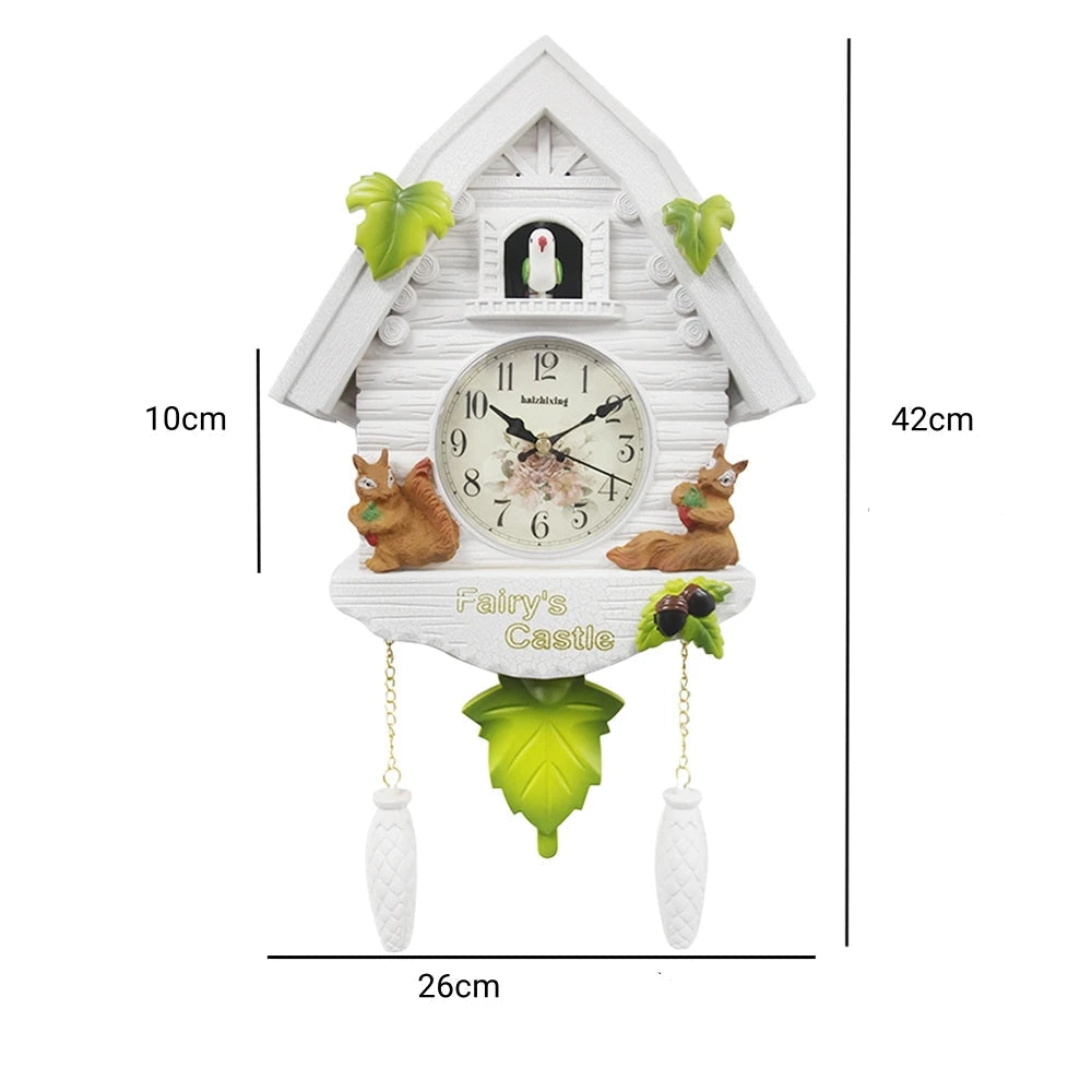 Horloge murale coucou en résine avec élément 3D
