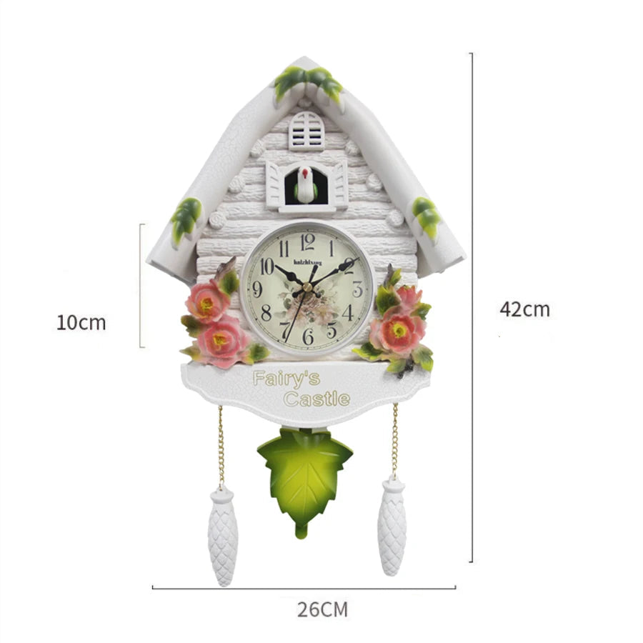 Horloge murale coucou en résine avec élément 3D