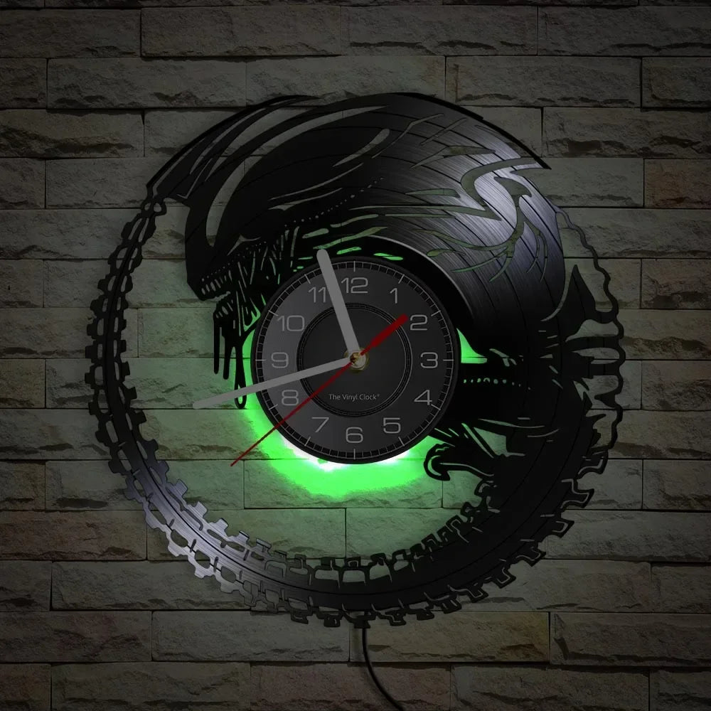 Horloge murale design disque vinyle