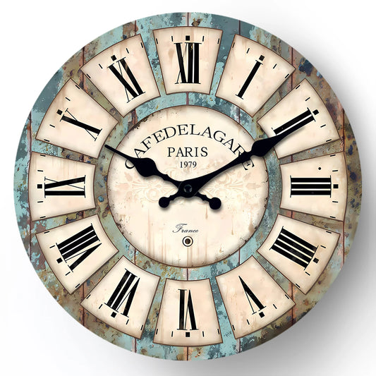 Horloge murale vintage en bois