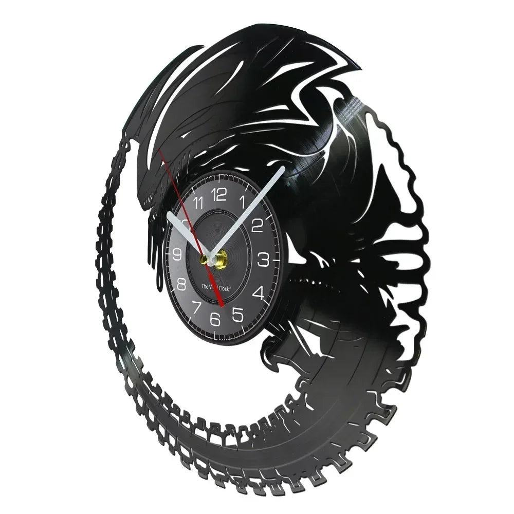 Horloge murale design disque vinyle