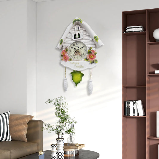 Horloge murale coucou en résine avec élément 3D