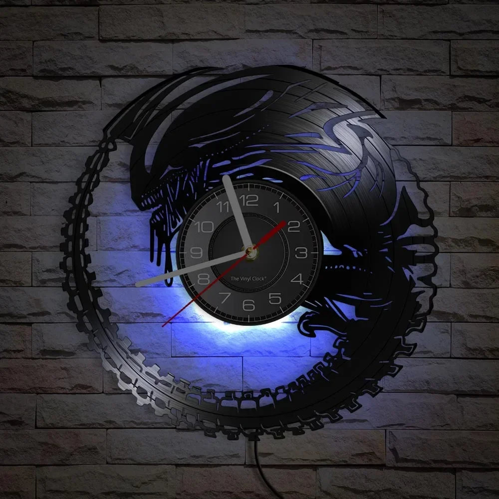 Horloge murale design disque vinyle