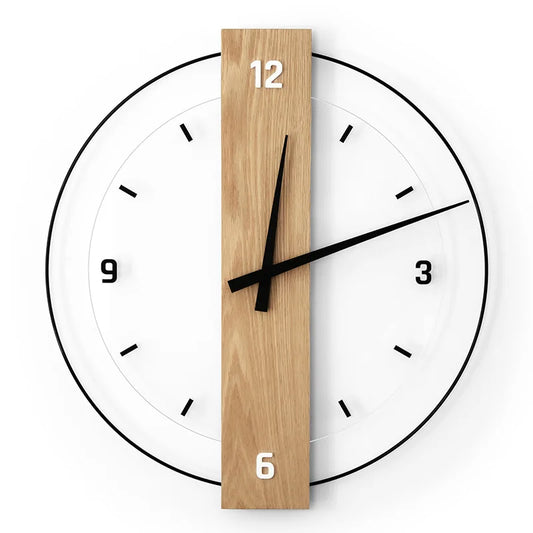 Grande horloge murale en bois