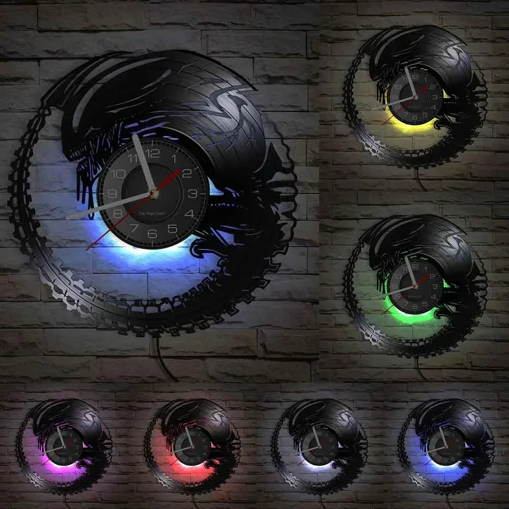 Horloge murale design disque vinyle