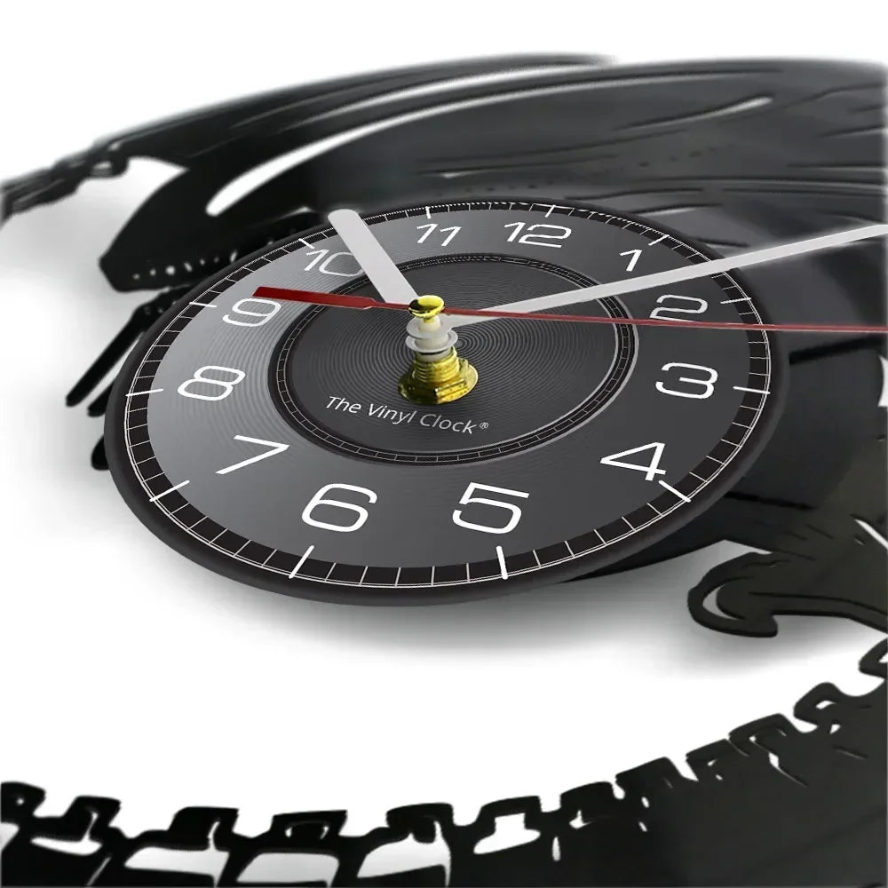 Horloge murale design disque vinyle