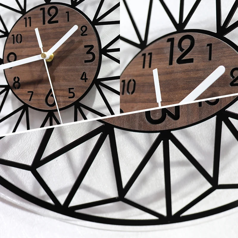 Horloge murale en bois style vintage