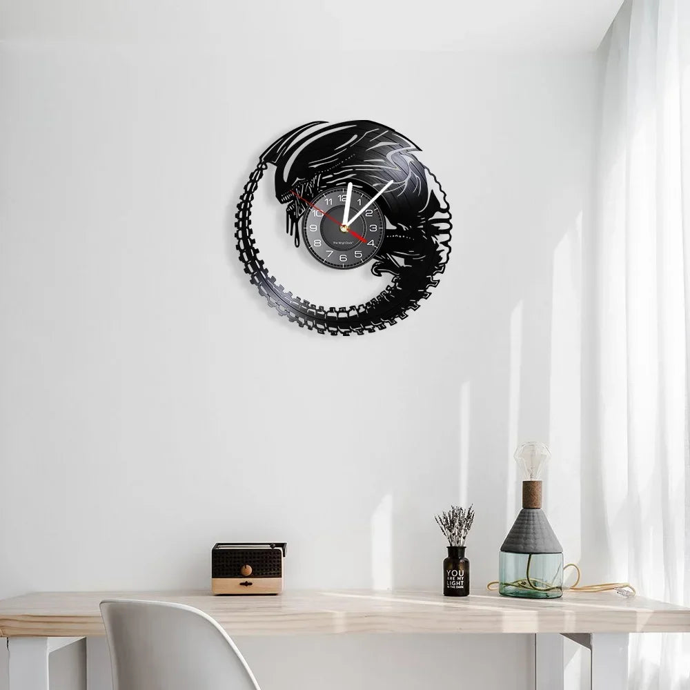 Horloge murale design disque vinyle