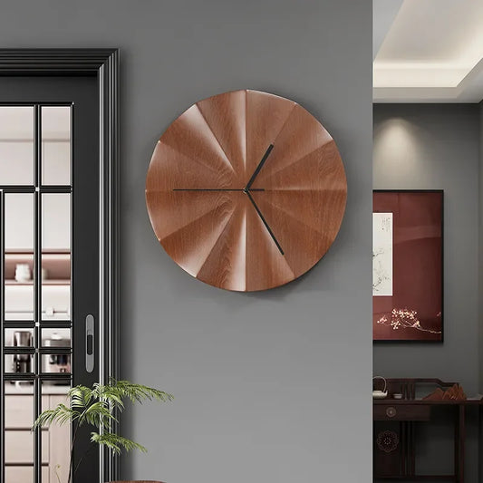 Horloge murale design minimaliste moderne en bois