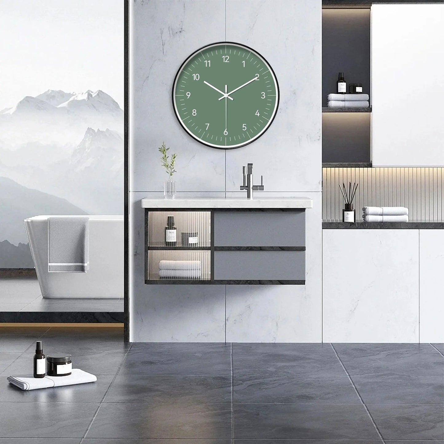 Horloge murale design minimaliste analogique