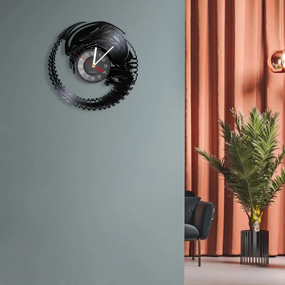 Horloge murale design disque vinyle