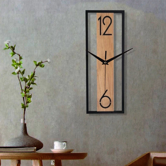 Horloge en bois rectangulaire design