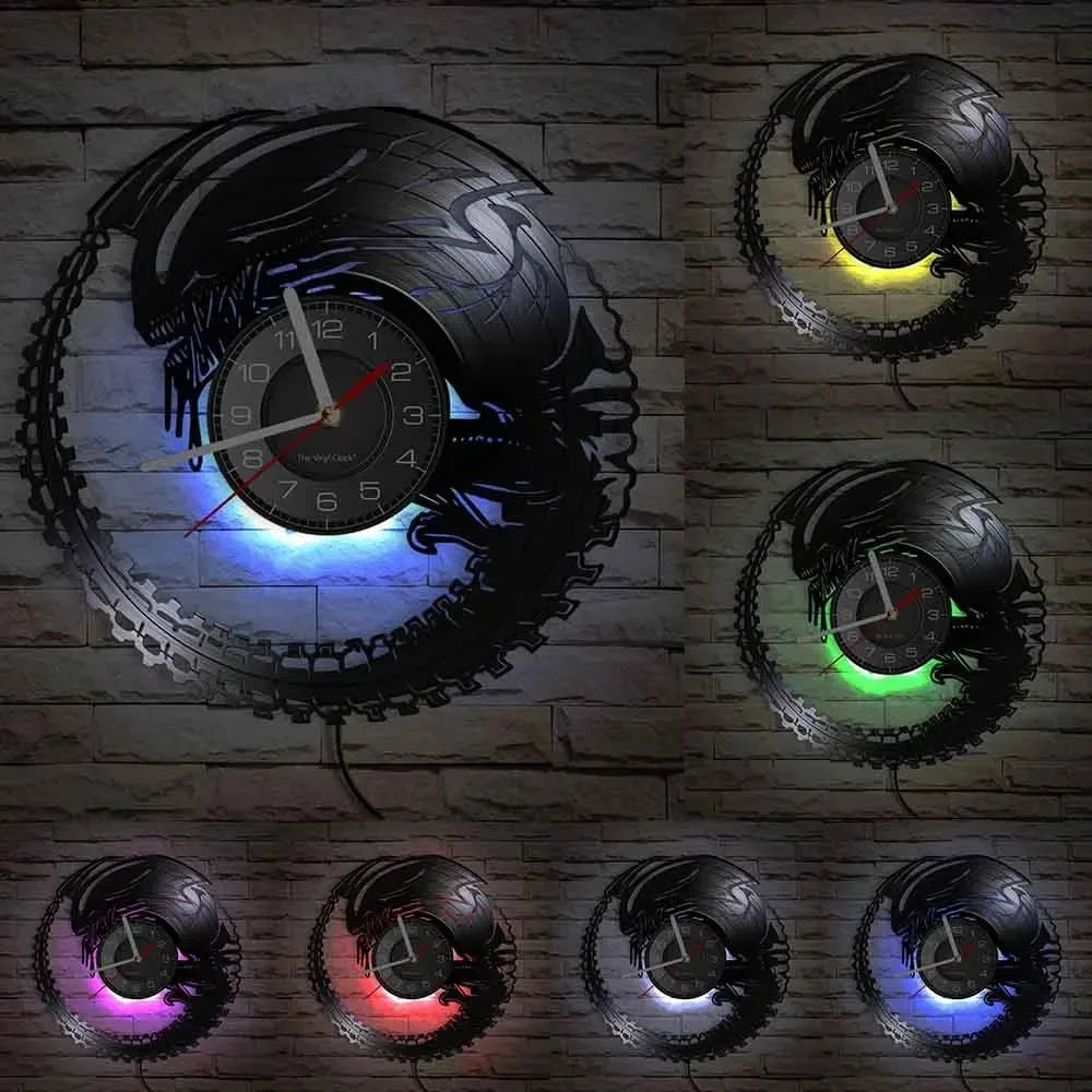 Horloge murale design disque vinyle