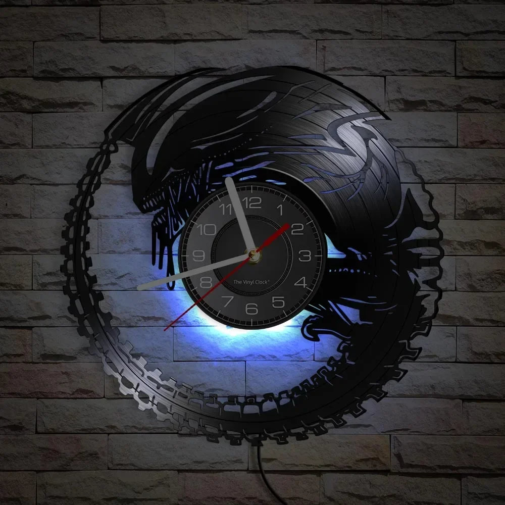Horloge murale design disque vinyle
