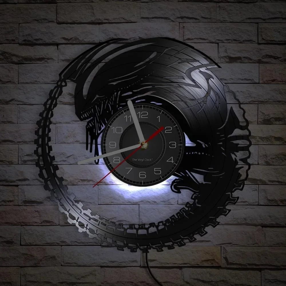 Horloge murale design disque vinyle