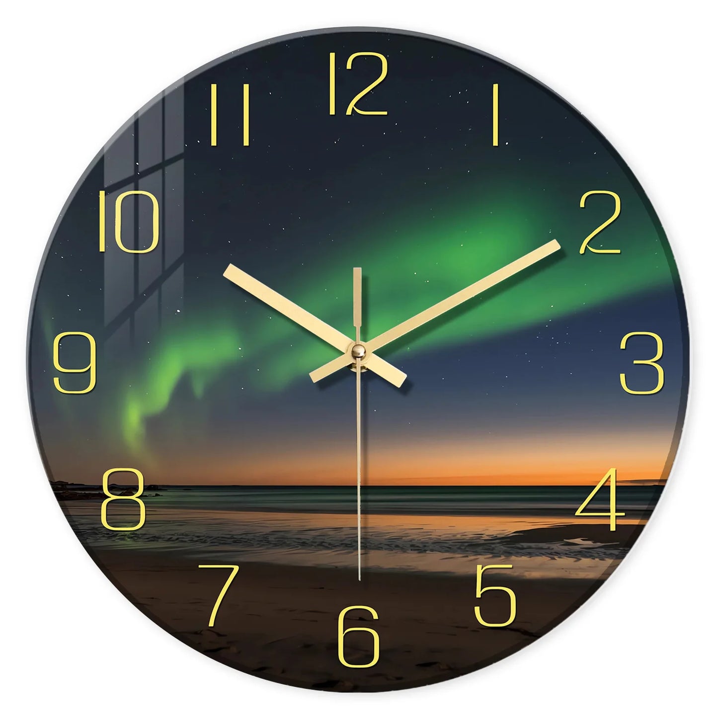 Horloge murale design en verre