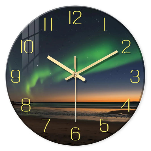 Horloge murale design en verre
