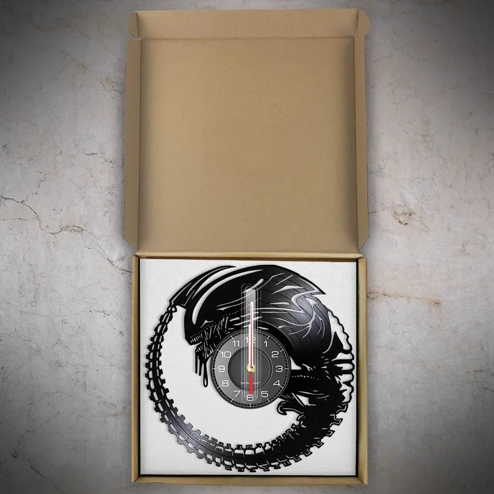 Horloge murale design disque vinyle