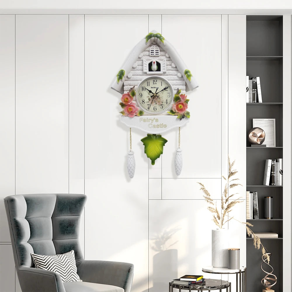 Horloge murale coucou en résine avec élément 3D