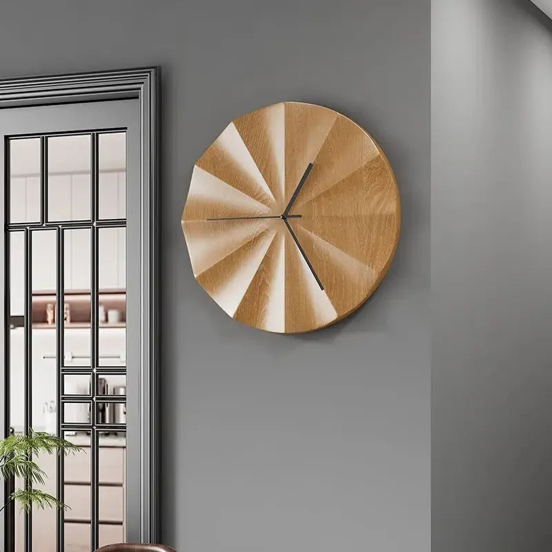 Horloge murale design minimaliste moderne en bois