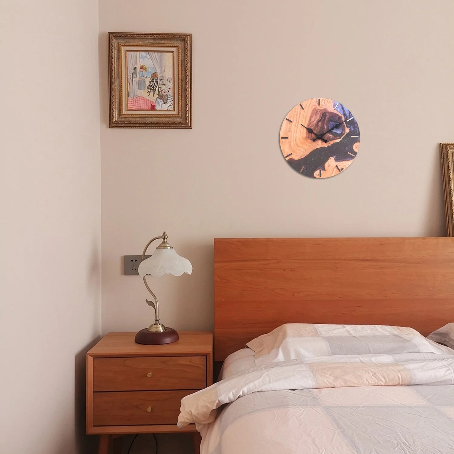 Horloge murale vintage en bois