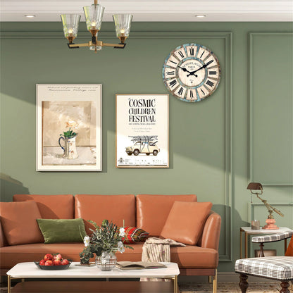 Horloge murale vintage en bois