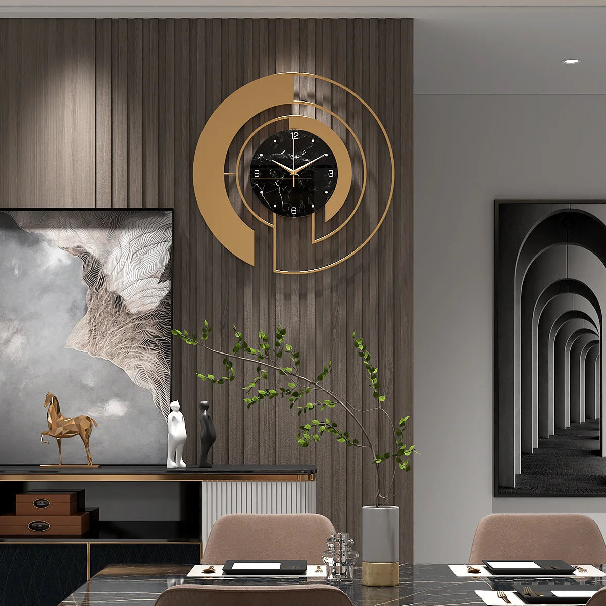 Horloge murale vintage de luxe