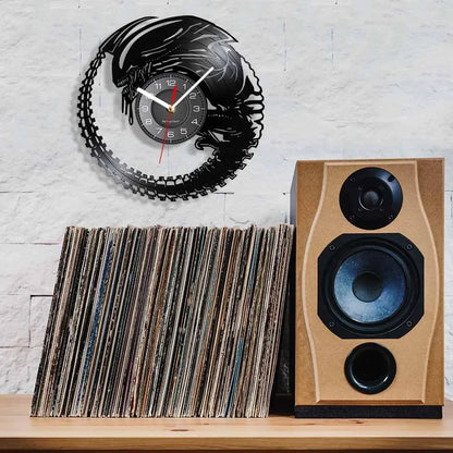 Horloge murale design disque vinyle