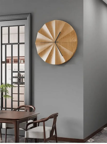 Horloge murale design minimaliste moderne en bois
