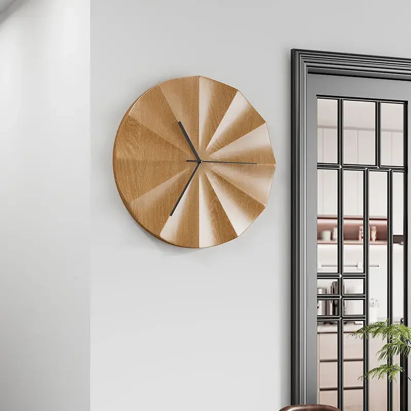 Horloge murale design minimaliste moderne en bois