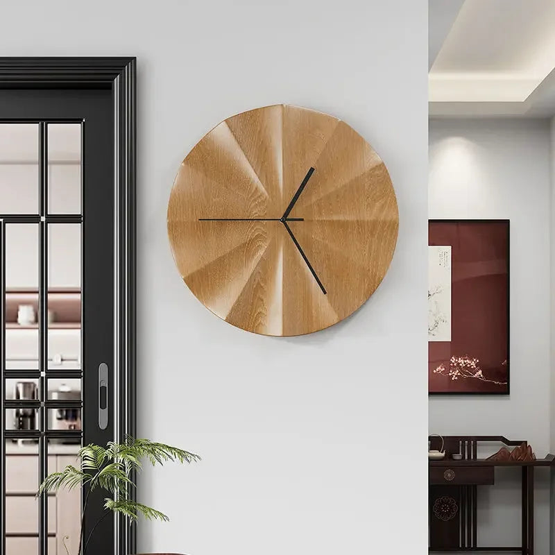 Horloge murale design minimaliste moderne en bois