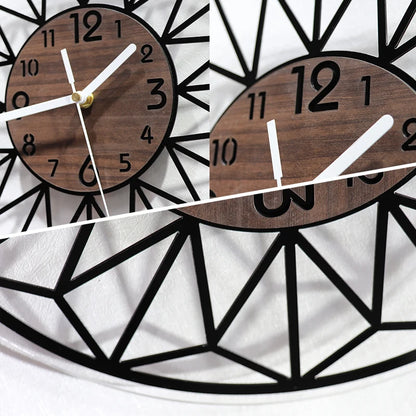 Horloge murale en bois style vintage