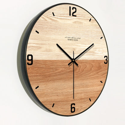 Horloge murale en bois design minimaliste