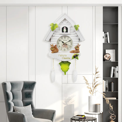 Horloge murale coucou en résine avec élément 3D