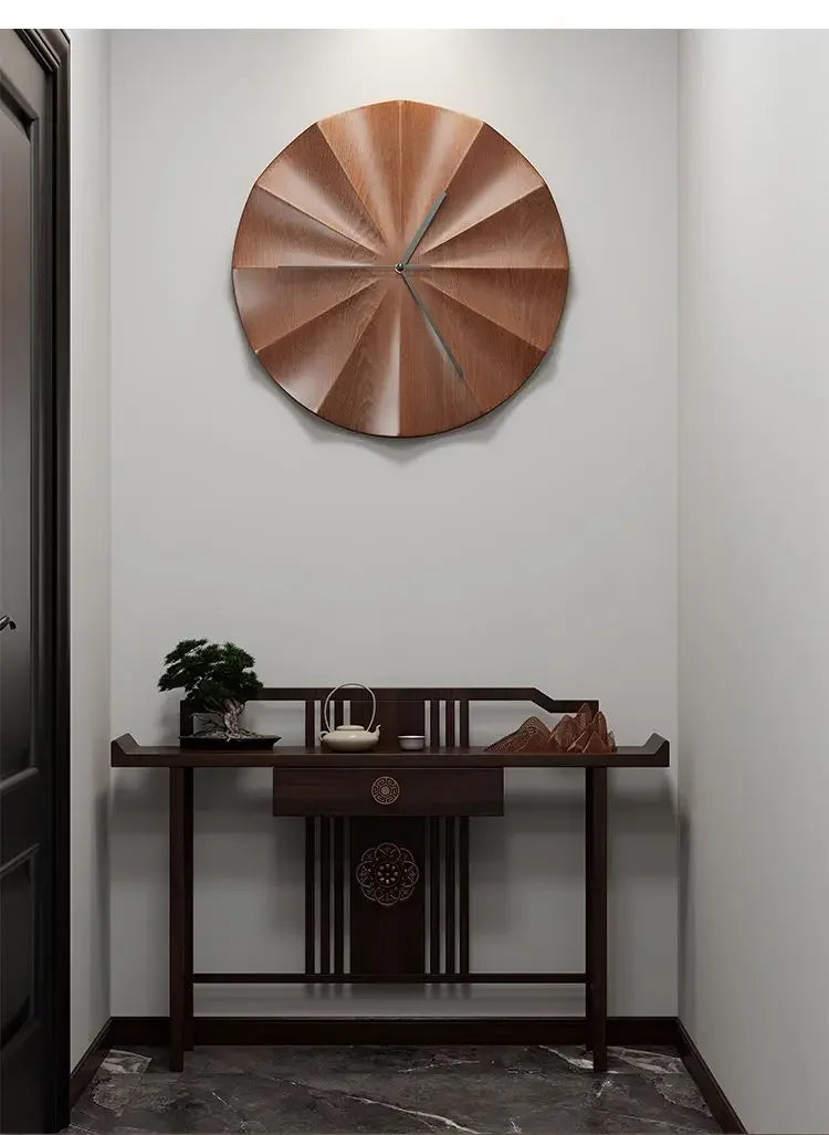 Horloge murale design minimaliste moderne en bois